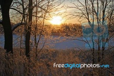 Winter Sunrise Stock Photo