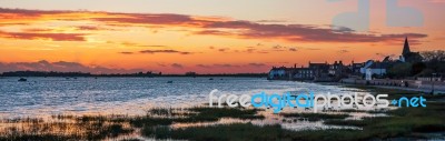 Winter Sunset At Bosham Stock Photo