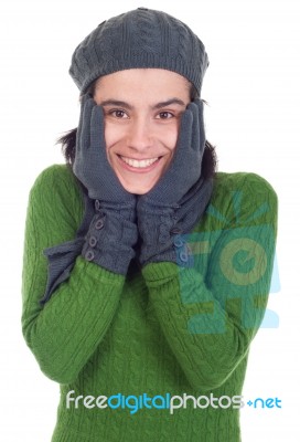 Winter Woman Stock Photo