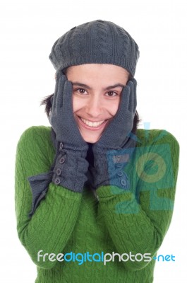 Winter Woman Stock Photo