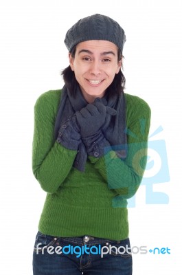 Winter Woman Stock Photo