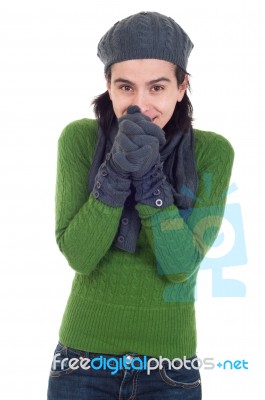 Winter Woman Stock Photo