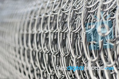 Wire  Mesh Fence In Roll Stock Photo