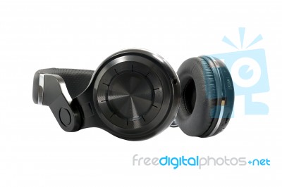 Wireless Bluetooth Headphone Stock Photo