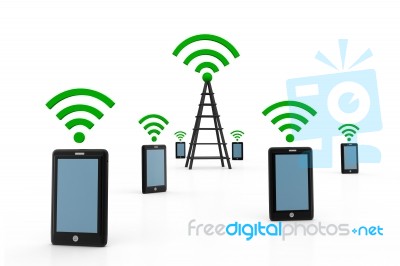 Wireless Communication Stock Image