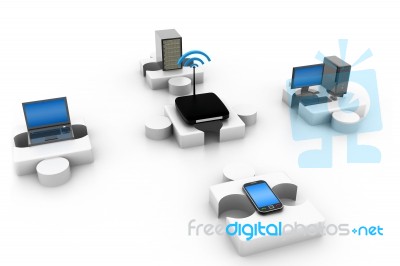 Wireless Network Stock Image