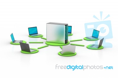 Wireless Networking System Stock Image