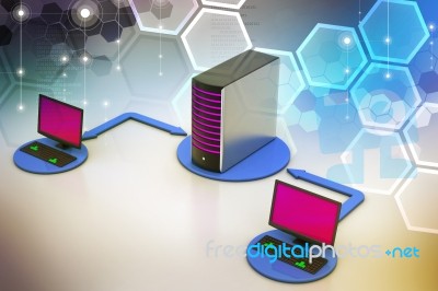 Wireless Networking System Stock Image