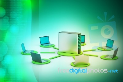 Wireless Networking System Stock Image