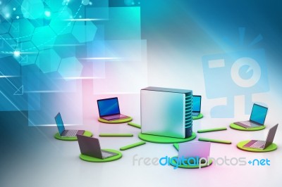 Wireless Networking System Stock Image