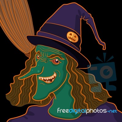 Witch Portrait Stock Image