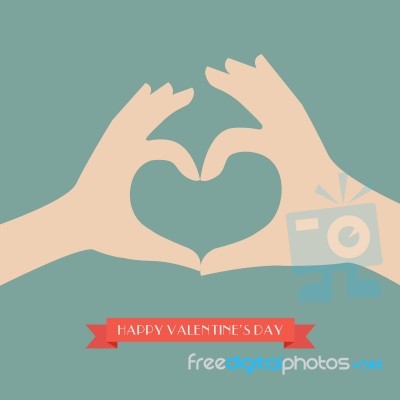 Woman And Man Hands Making Up Heart Shape Stock Image