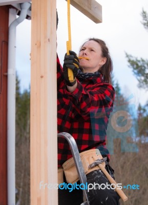 Woman At Work #3 Stock Photo