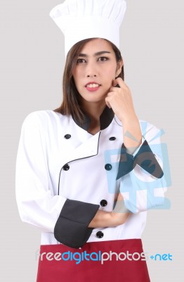 Woman Chef Stock Photo