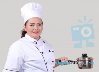 Woman Chef Stock Photo