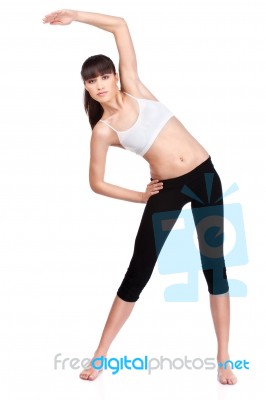 Woman Doing Exercise Stock Photo