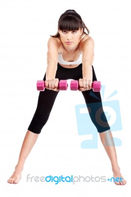 Woman Doing Exercise Stock Photo