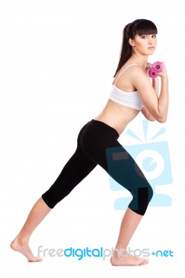 Woman Doing Exercise Stock Photo