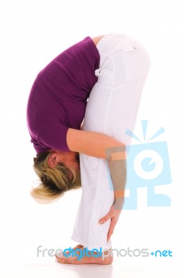 Woman Doing Exercise Stock Photo