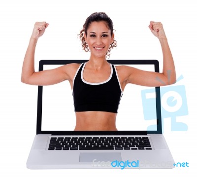 Woman Doing Exercises Stock Photo