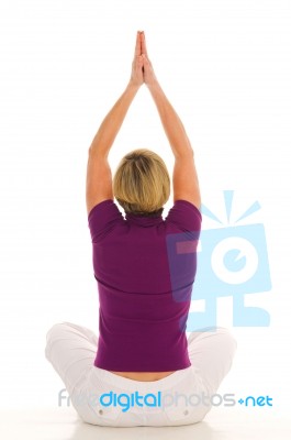 Woman Doing Yoga Stock Photo