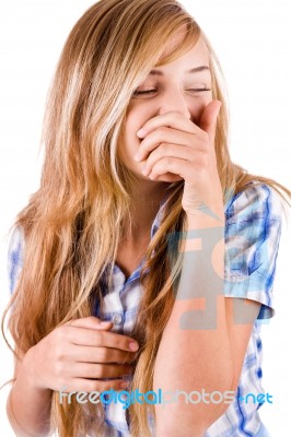 Woman Enjoying And Laughing Stock Photo