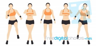 Woman Fitness Illustration Stock Image