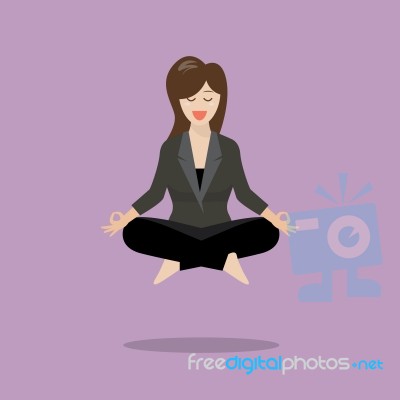 Woman In Meditation Stock Image