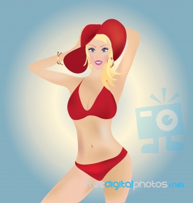 Woman In Swimsuit Stock Image