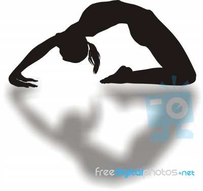 Woman Practicing Yoga Stock Image