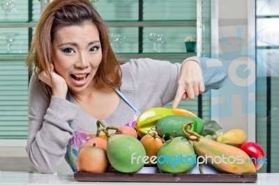 Woman Preparing Material Stock Photo