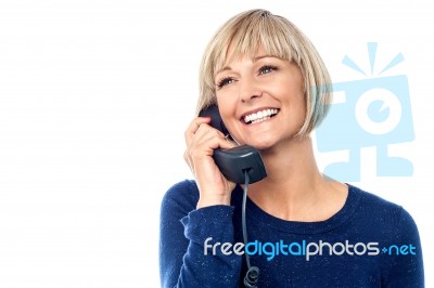 Woman Talking To Her Friend Stock Photo