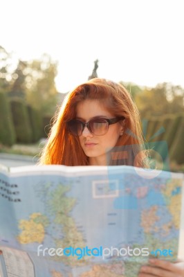 Woman Traveling Stock Photo