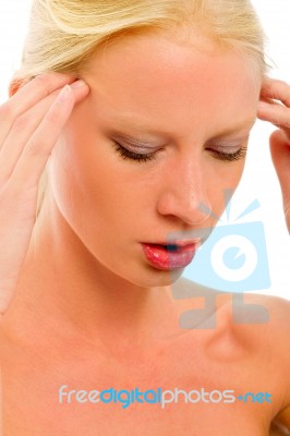 Woman With Migraine Stock Photo