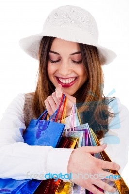 Woman With Shopping Stock Photo