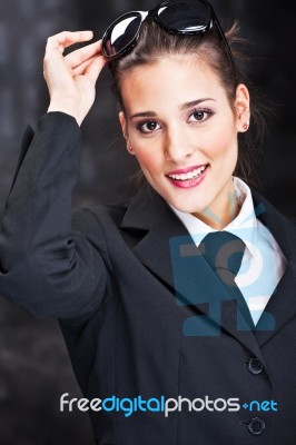 Woman With Sun Glasses Stock Photo