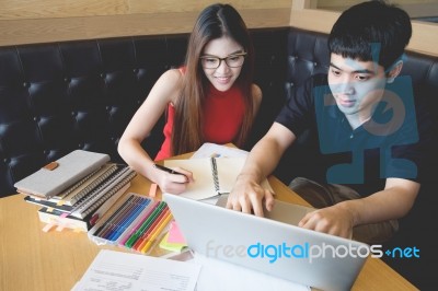 Women Friendship Studying Brainstorming Concept Stock Photo