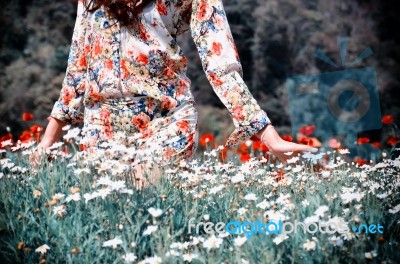 Women In The Garden Stock Photo