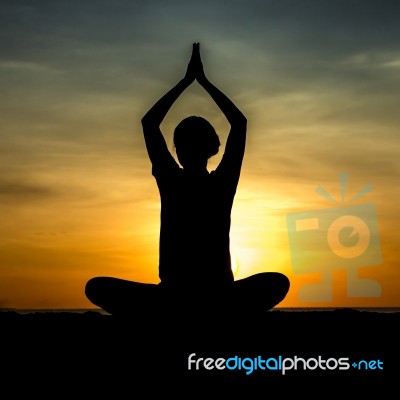 Women Playing Yoga Stock Photo