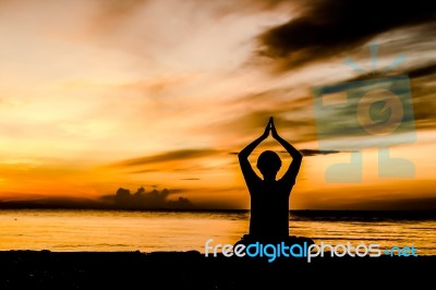 Women Playing Yoga Stock Photo