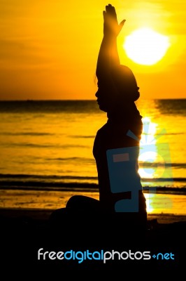 Women Playing Yoga Stock Photo