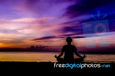 Women Playing Yoga Stock Photo