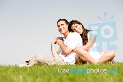 Women With Her Husband Stock Photo