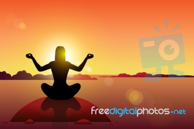 Women Yoga Stock Image