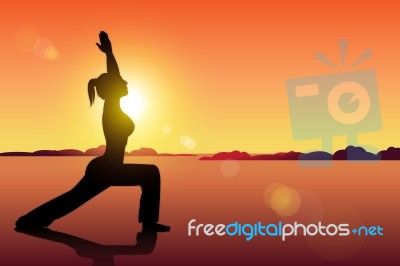 Women Yoga Stock Image