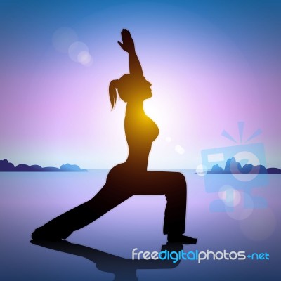 Women Yoga Stock Image