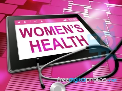 Womens Health Shows Female Care 3d Illustration Stock Image