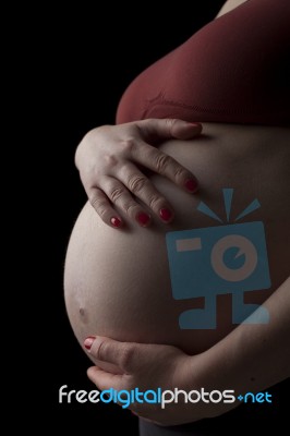 Wonderful Pregnant Woman Stock Photo