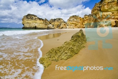 Wonderfull Portuguese Beach Stock Photo