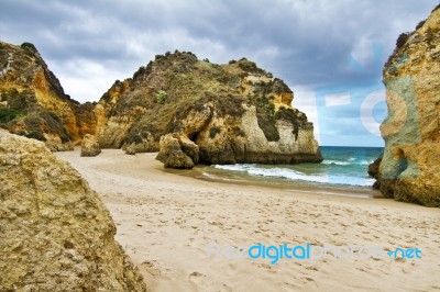 Wonderfull Portuguese Beach Stock Photo